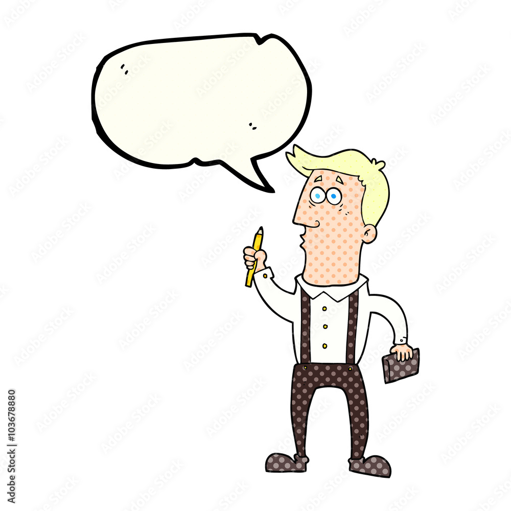comic book speech bubble cartoon man with notebook comic book speech bubble cartoon man with notebook