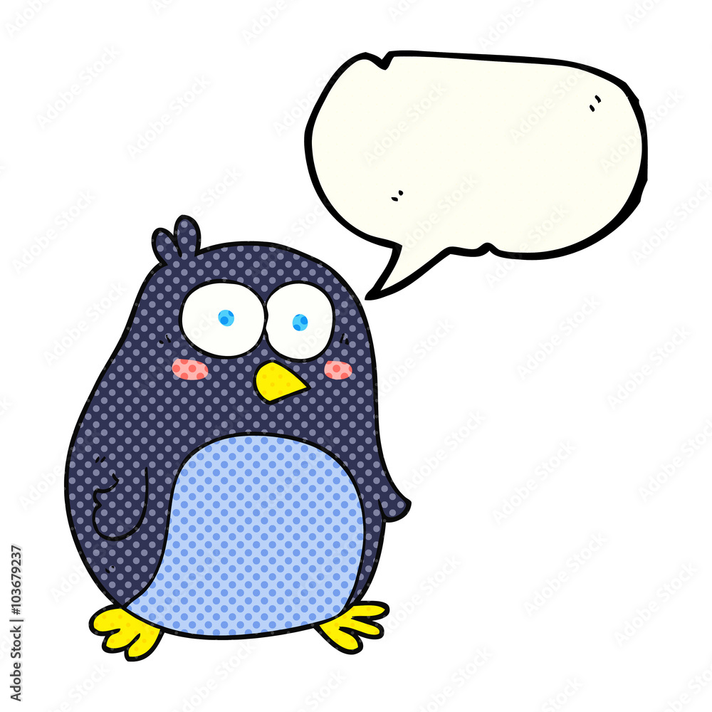 comic book speech bubble cartoon penguin comic book speech bubble cartoon penguin