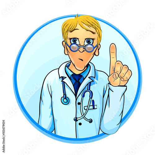 Vector image of a doctor