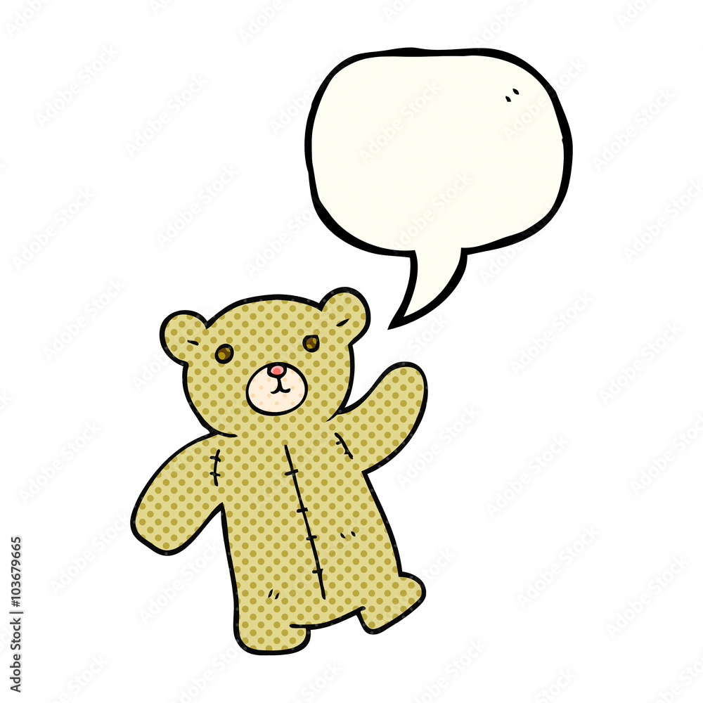 comic book speech bubble cartoon teddy bear comic book speech bubble cartoon teddy bear