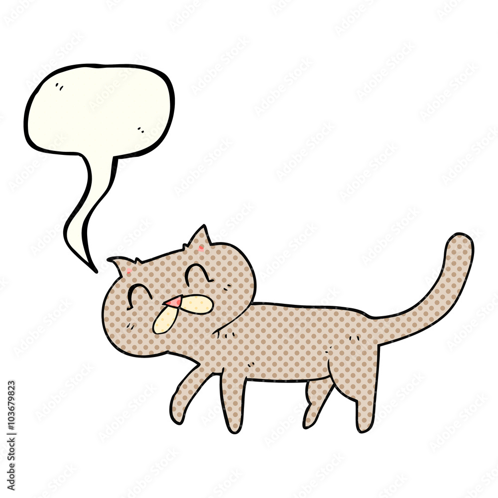 comic book speech bubble cartoon cat comic book speech bubble cartoon cat