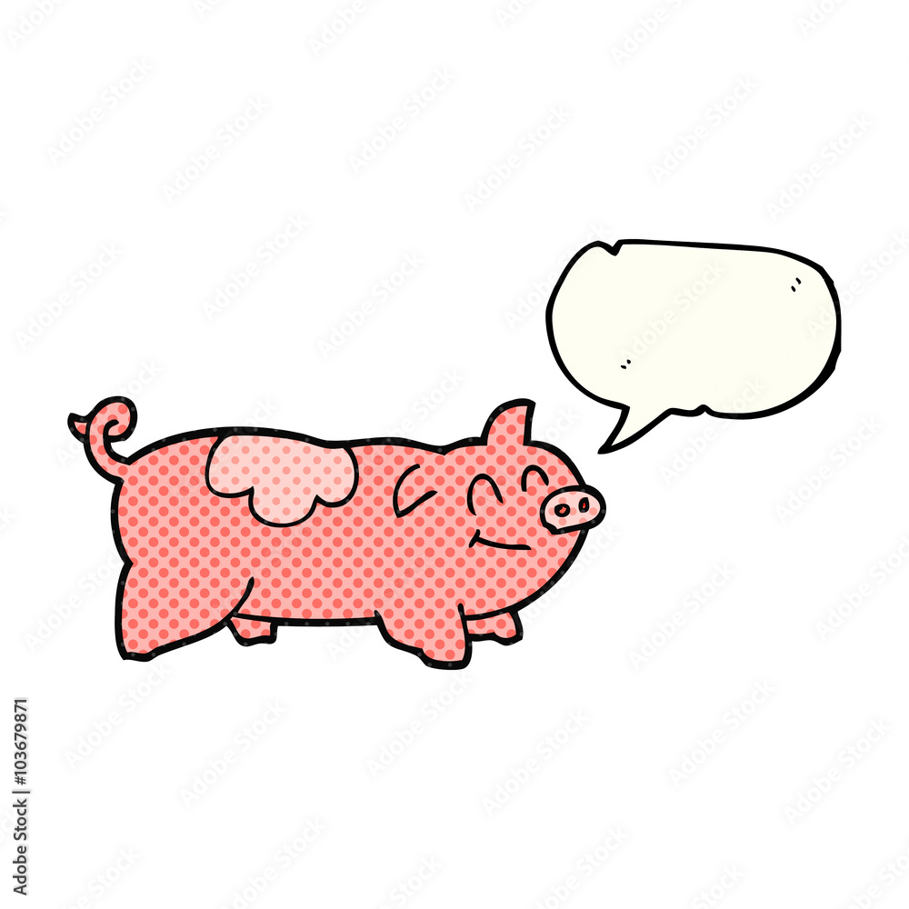 comic book speech bubble cartoon pig comic book speech bubble cartoon pig