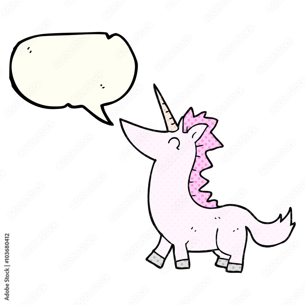 comic book speech bubble cartoon unicorn comic book speech bubble cartoon unicorn