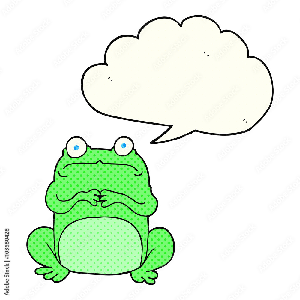 comic book speech bubble cartoon nervous frog comic book speech bubble cartoon nervous frog