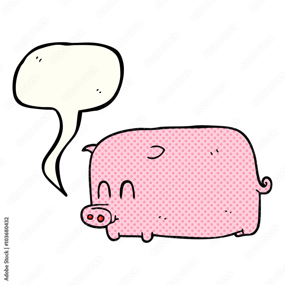 comic book speech bubble cartoon pig comic book speech bubble cartoon pig