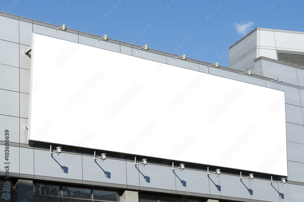 A large blank urban billboard with copy space
 - obrazy, fototapety, plakaty 