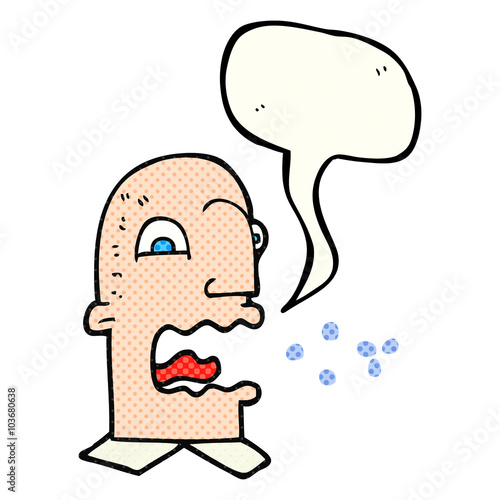 comic book speech bubble cartoon burping man
