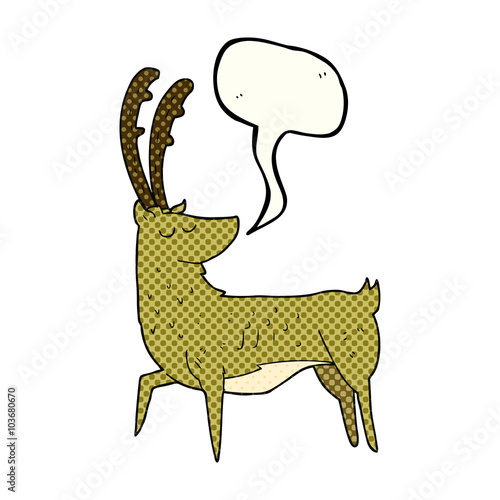 comic book speech bubble cartoon manly stag