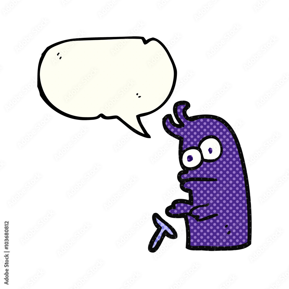 comic book speech bubble cartoon little alien comic book speech bubble cartoon little alien
