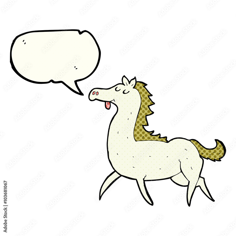 comic book speech bubble cartoon horse comic book speech bubble cartoon horse