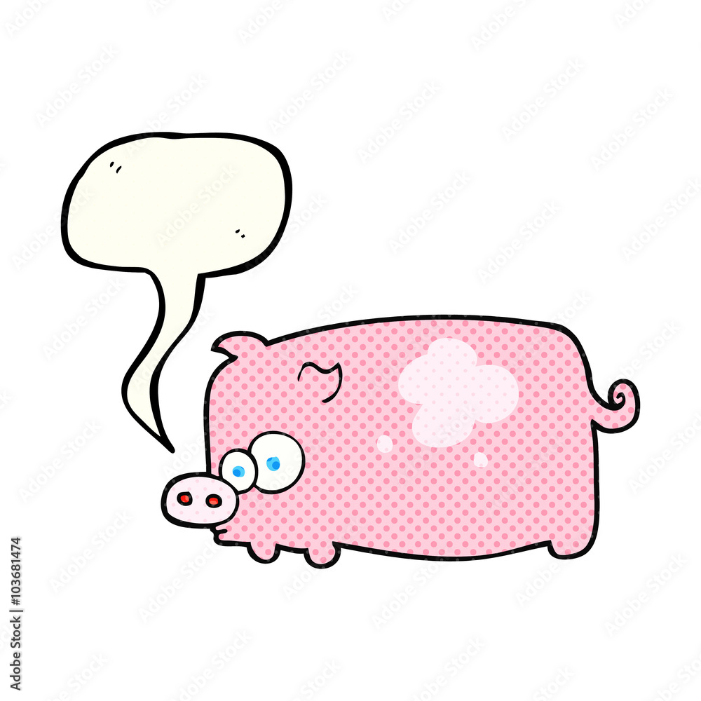comic book speech bubble cartoon pig comic book speech bubble cartoon pig