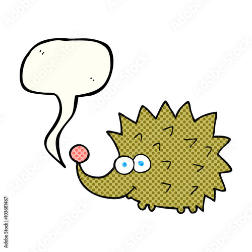 comic book speech bubble cartoon hedgehog