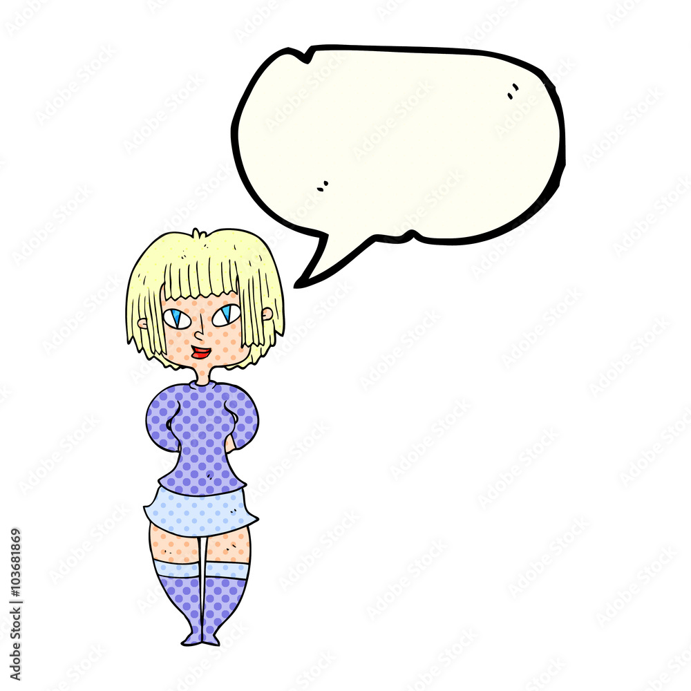 comic book speech bubble cartoon happy woman comic book speech bubble cartoon happy woman