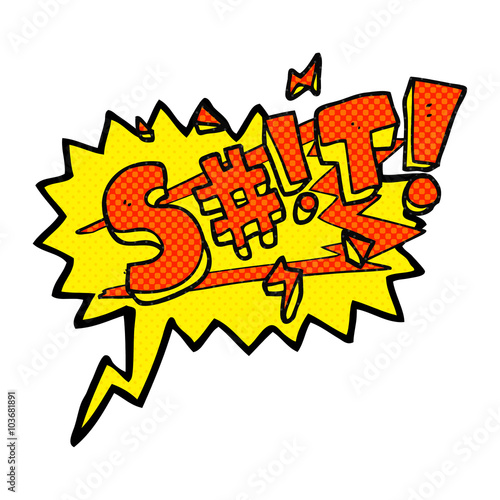 comic book speech bubble cartoon swearword