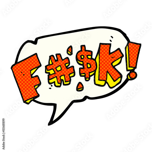 comic book speech bubble cartoon swearword