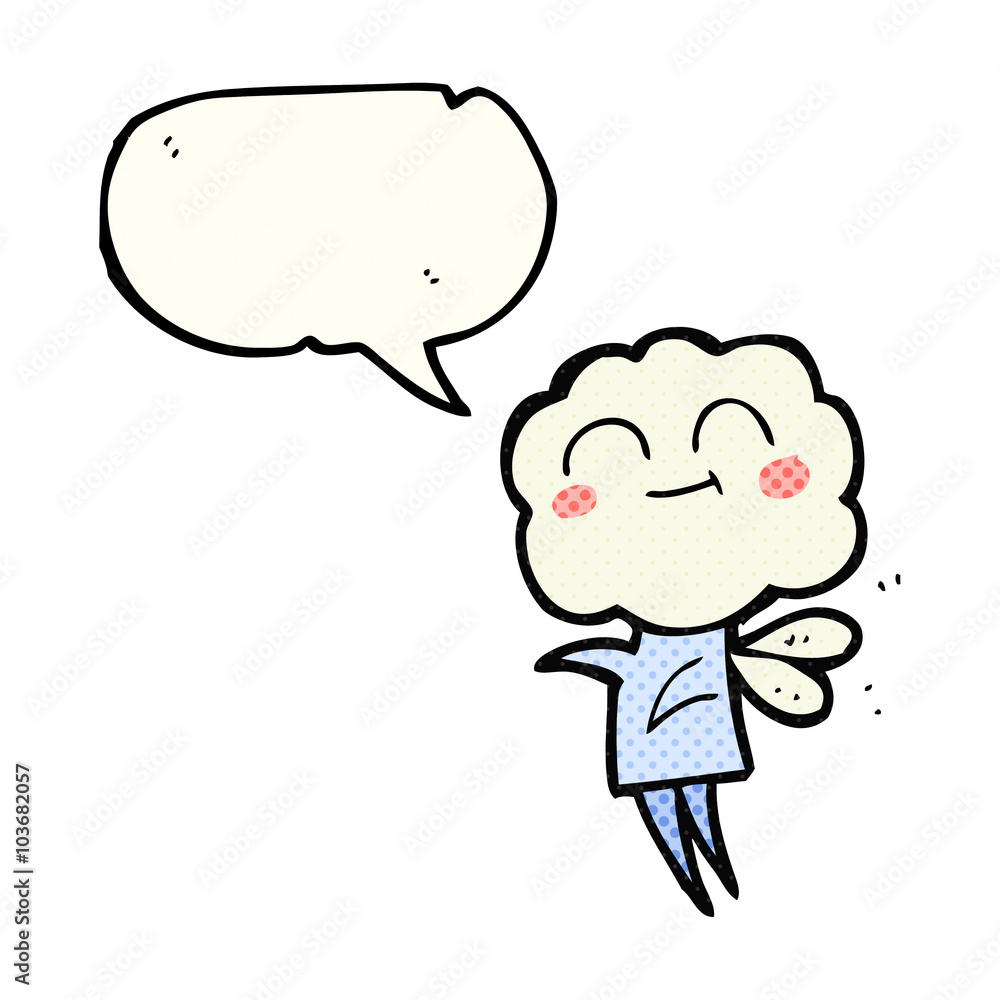 comic book speech bubble cartoon cute cloud head imp comic book speech bubble cartoon cute cloud head imp