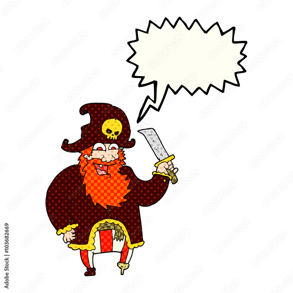 comic book speech bubble cartoon pirate captain comic book speech bubble cartoon pirate captain