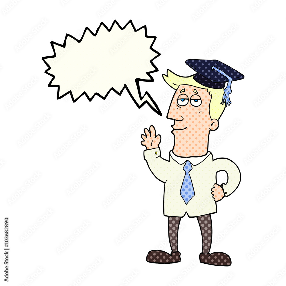 comic book speech bubble cartoon graduate comic book speech bubble cartoon graduate