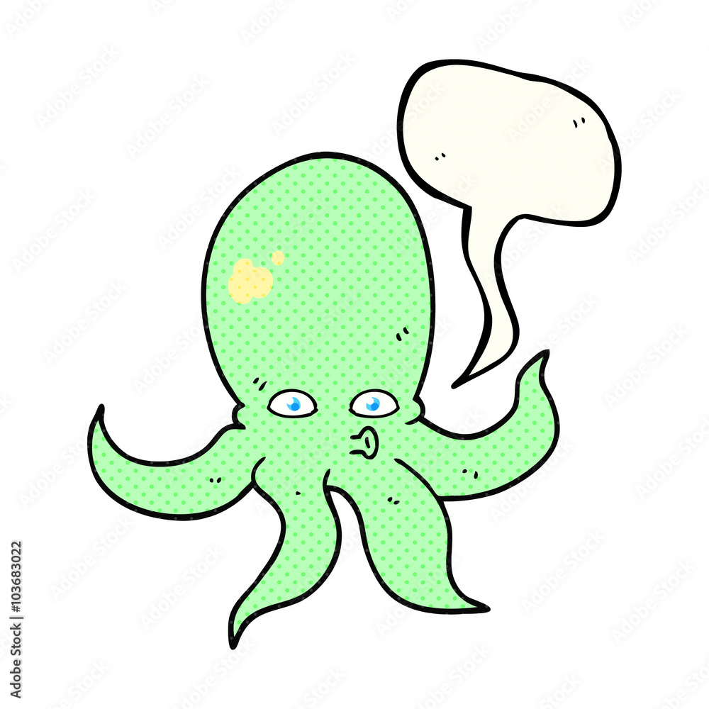comic book speech bubble cartoon octopus comic book speech bubble cartoon octopus