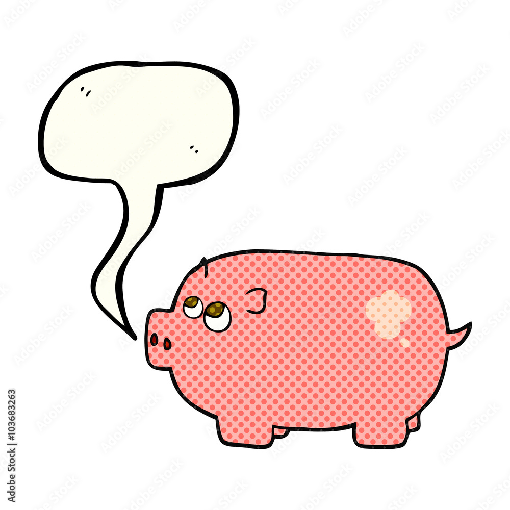 comic book speech bubble cartoon piggy bank comic book speech bubble cartoon piggy bank