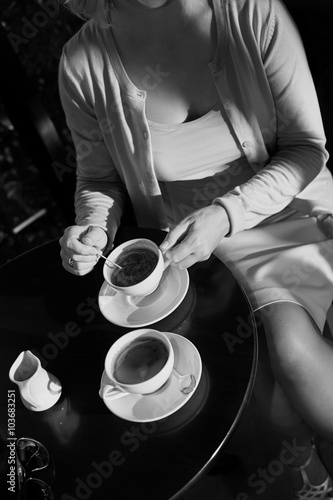 Woman and coffee