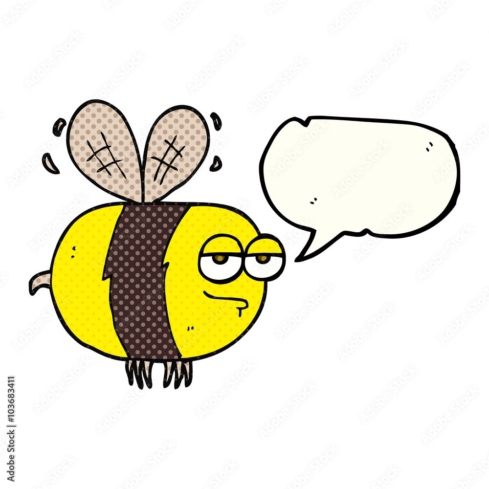 comic book speech bubble cartoon unhappy bee comic book speech bubble cartoon unhappy bee