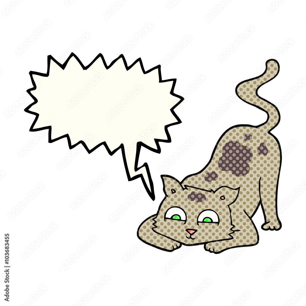 comic book speech bubble cartoon cat comic book speech bubble cartoon cat