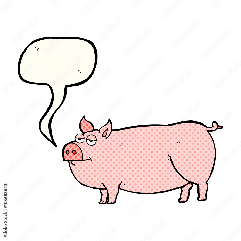 comic book speech bubble cartoon huge pig comic book speech bubble cartoon huge pig