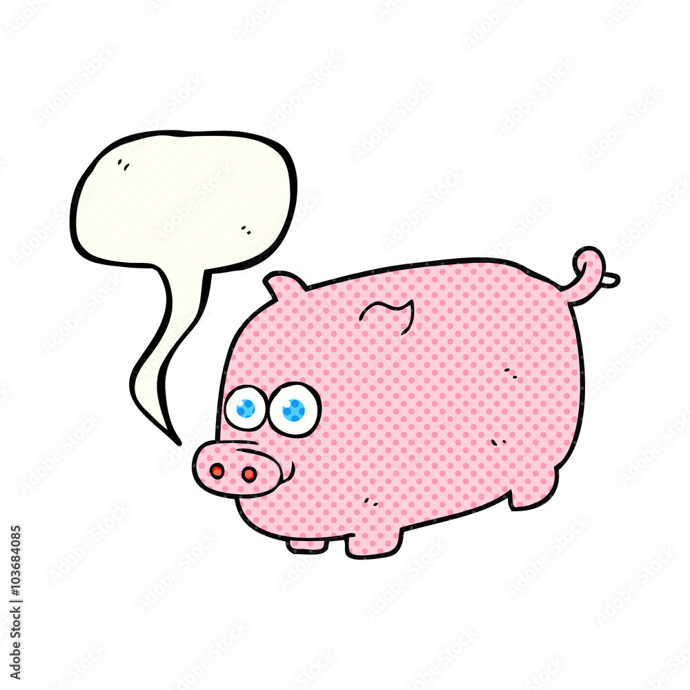 comic book speech bubble cartoon pig comic book speech bubble cartoon pig