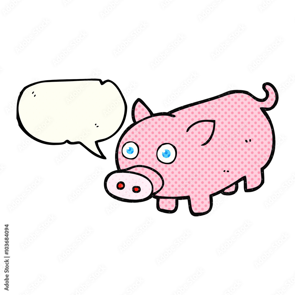 comic book speech bubble cartoon piglet comic book speech bubble cartoon piglet