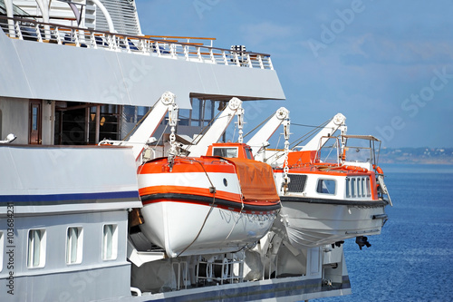 Plakat Safety lifeboat on deck