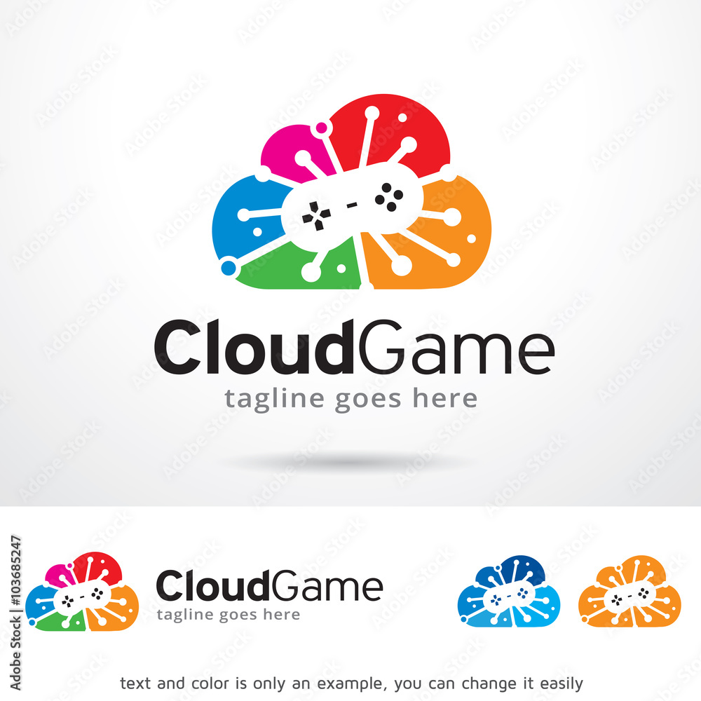 Cloud Game Logo Template Design Vector Cloud Game Logo Template Design Vector