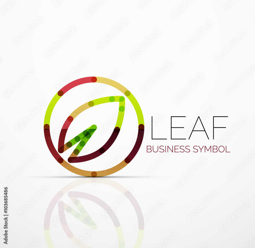 Vector abstract logo idea, eco leaf, nature plant, green concept business icon. Creative logotype design template Vector abstract logo idea, eco leaf, nature plant, green concept business icon. Creative logotype design template