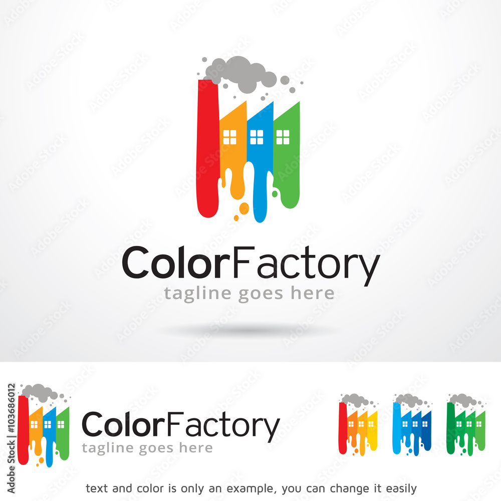 Fototapeta premium Color Factory Logo Template Design Vector