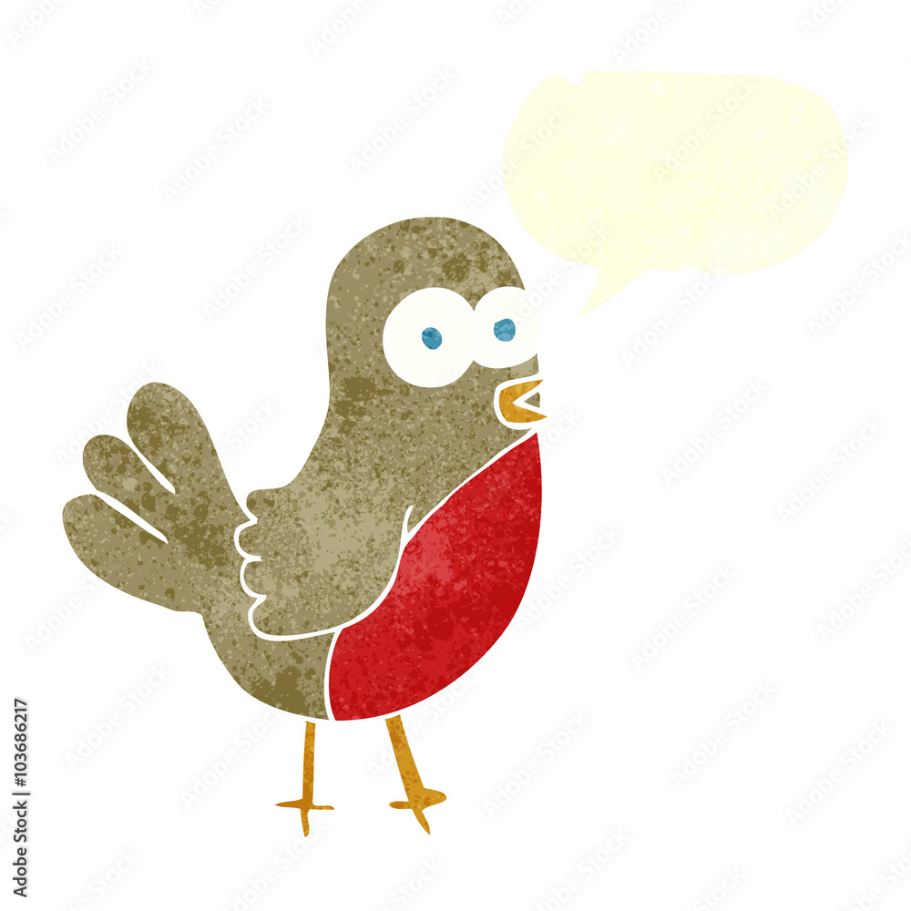 retro speech bubble cartoon robin retro speech bubble cartoon robin