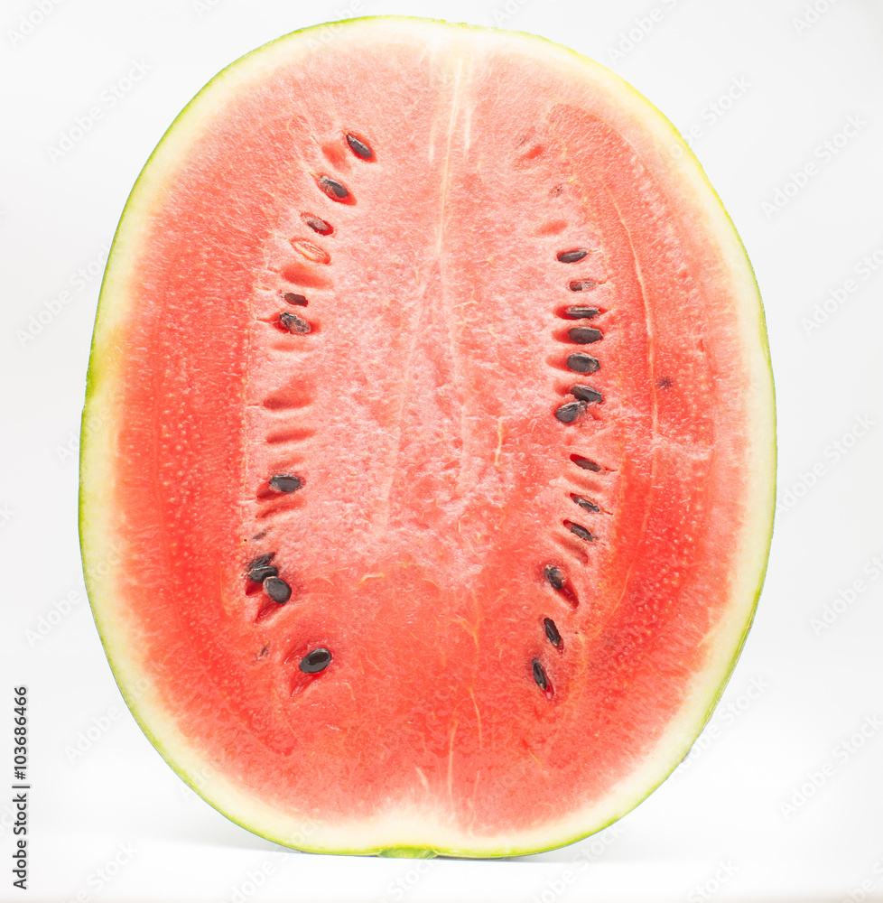 Slice of watermelon on white background Slice of watermelon on white background