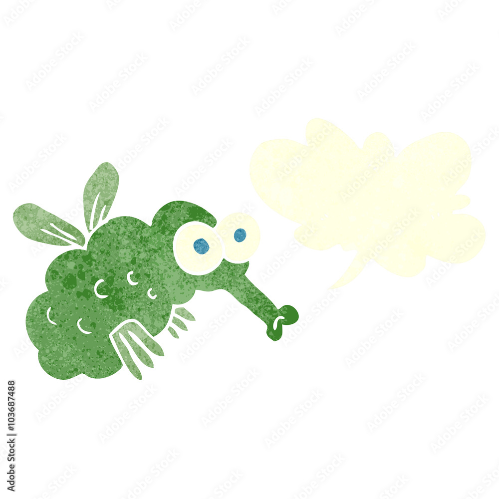 retro speech bubble cartoon fly retro speech bubble cartoon fly