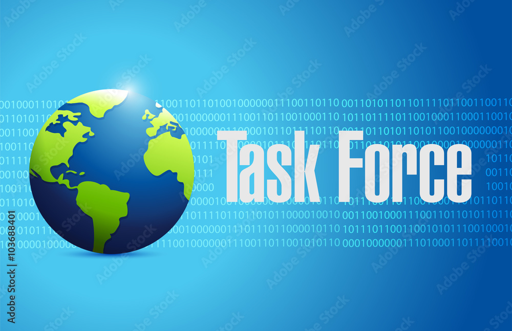 task force globe binary sign concept task force globe binary sign concept