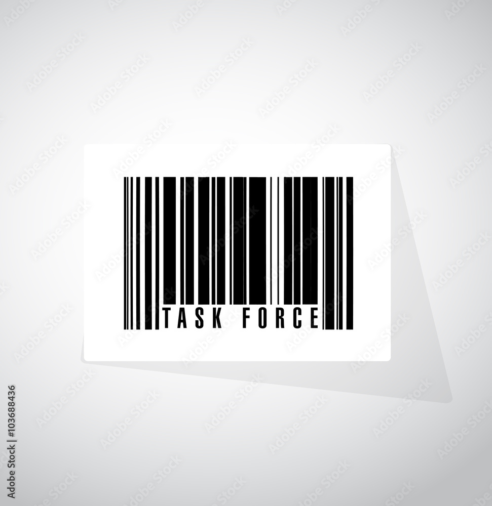 task force barcode sign concept illustration task force barcode sign concept illustration
