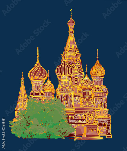 Храм Св. Василия Блаженного в Москве-Декоративное изображение-5