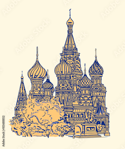 Храм Св. Василия Блаженного в Москве-Декоративное изображение-5