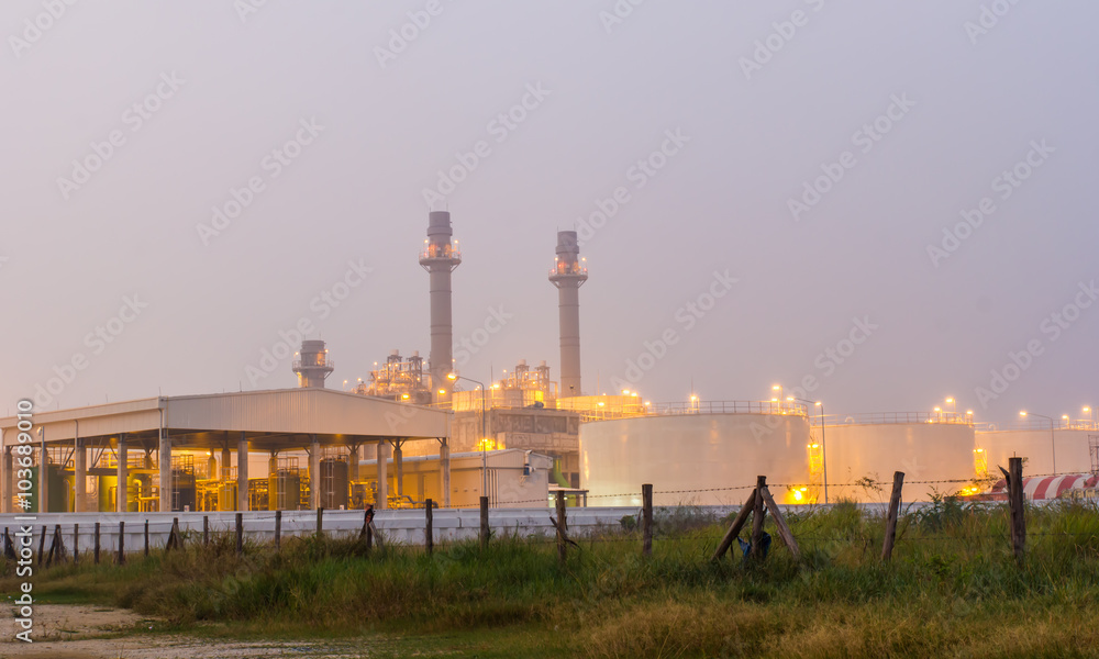 Refinery at twilight