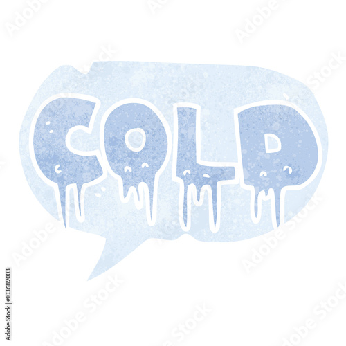 Wallpaper Mural retro speech bubble cartoon word cold Torontodigital.ca