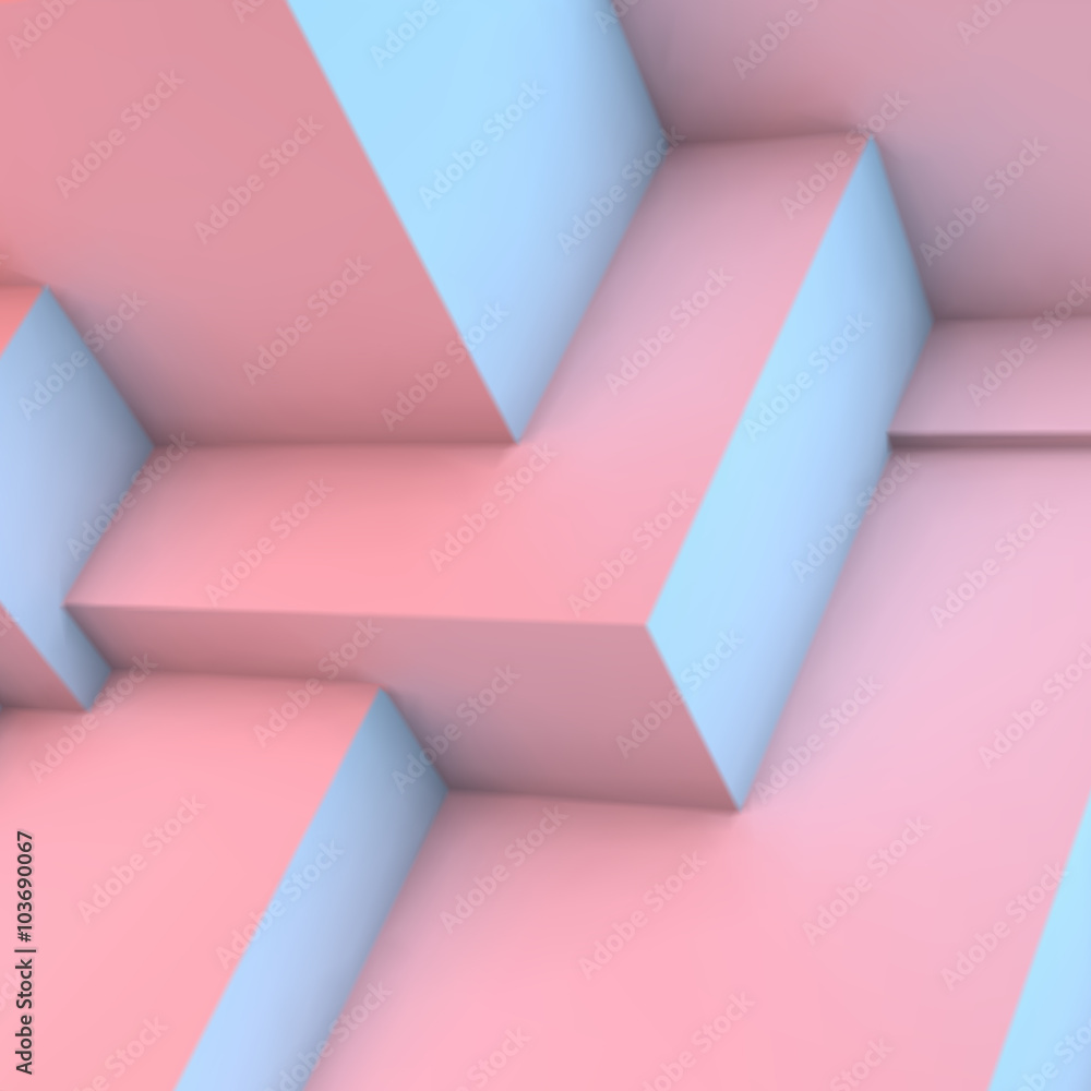 Abstract background with rose quartz and serenity cubes Abstract background with rose quartz and serenity cubes