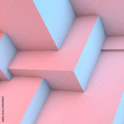 Abstract background with rose quartz and serenity cubes
