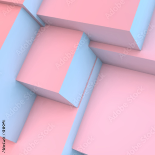 Abstract background with rose quartz and serenity cubes