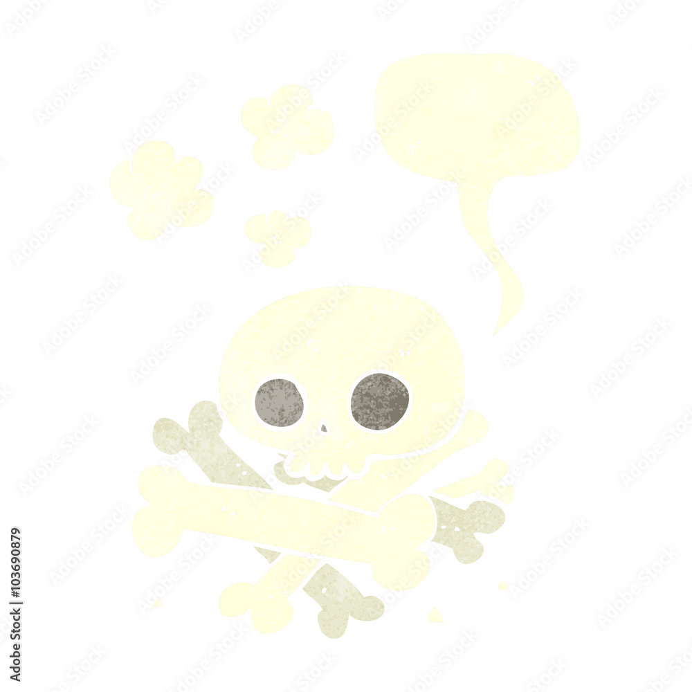 retro speech bubble cartoon pile of bones retro speech bubble cartoon pile of bones