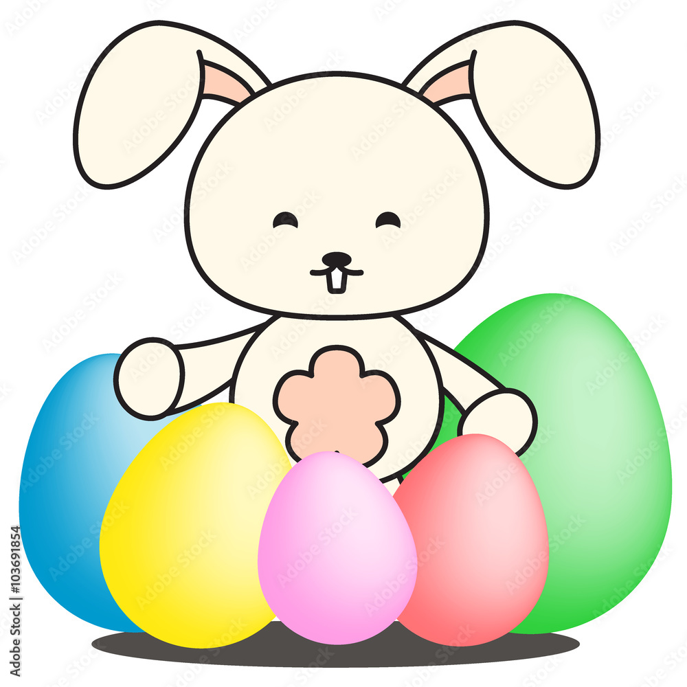 Easter bunny with easter egg