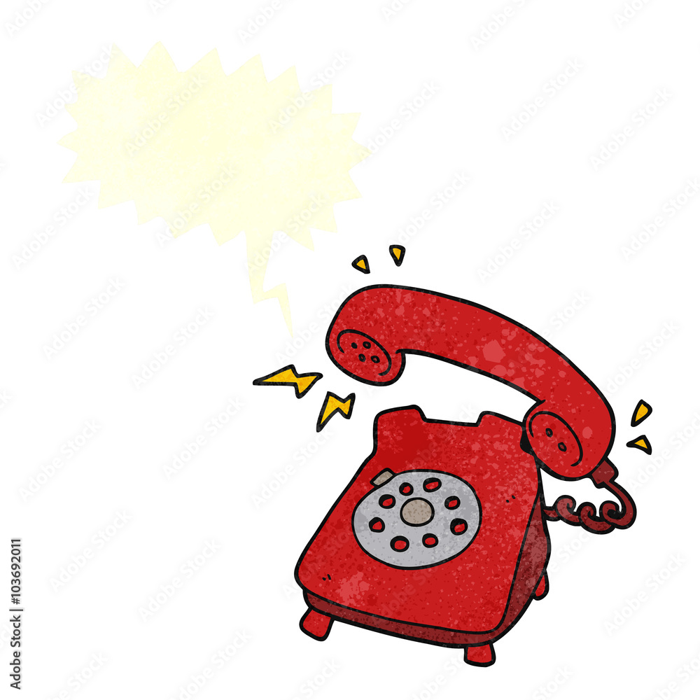 retro speech bubble cartoon ringing telephone retro speech bubble cartoon ringing telephone