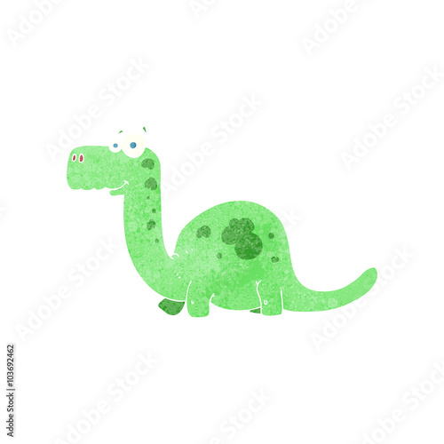 retro cartoon dinosaur